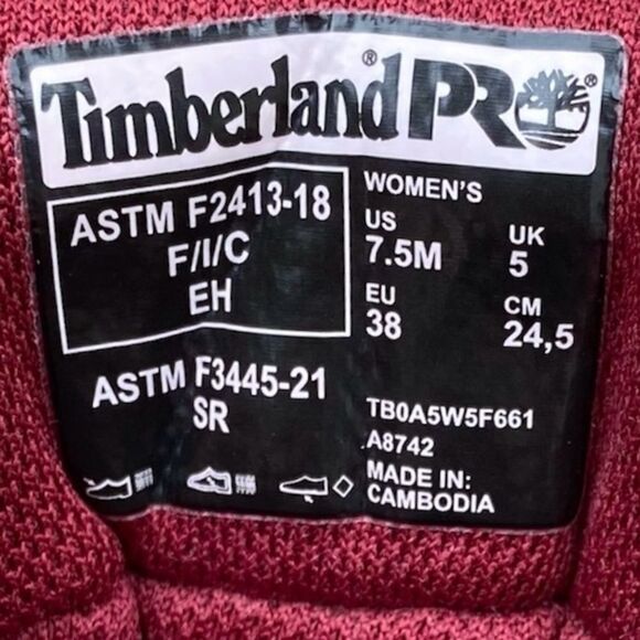 Women's Timberland PRO Radius Comp-Toe Athletic Work Sneaker Mauve Pink 7.5M - Picture 8 of 10